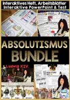 Vorschau - Unterrichtsreihen - Absolutismus Ludwig XIV. BUNDLE - digital + analog - Distanzunterricht + Homeschooling | Sofort einsetzbar - Deckblatt