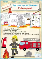 Vorschau - Aufgabenkarten - Materialpaket Yoga rund um die Feuerwehr - Deckblatt