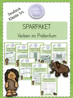 Vorschau - Unterrichtsreihen - SPARPAKET I Verben im Präteritum I Kl 3/4 #rabattraketen - Deckblatt