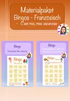 Vorschau - Arbeitsblätter - Materialpaket: Bingo - mes vacances & c'est moi (Französisch) - Deckblatt