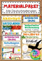 Vorschau - Stundenentwürfe - XXL Materialpaket-Alle Deutsch Materialien! - Deckblatt