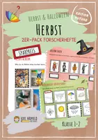 Vorschau - Arbeitsblätter - Im Herbst - 2er-Pack Forscherhefte - Herbst & Halloween - Deckblatt