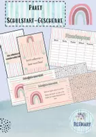 Vorschau - Mal- und Bastelvorlagen - Paket: Schulstart Geschenke (Lesezeichen, Orakel, Stundenplan) - Deckblatt