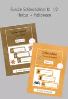 Vorschau - Stundenentwürfe - Schleichdiktat - Bundle: Herbst und Halloween Kl. 1/2 - Deckblatt