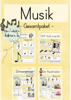 Vorschau - Stundenentwürfe - Musik Grundschule – Komplettpaket mit Stundenentwürfen & Materialien – Klasse 1–4 - Deckblatt