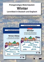Vorschau - Arbeitsblätter - Preisgünstiges Materialpaket: Rätselspaß zur Winterzeit - Vielfältige Lernrätsel in Deutsch und Englisch - Deckblatt