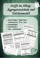 Vorschau - Arbeitsblätter - Teilchenmodell und Aggregatzustände: AB, Experiment, Test - Deckblatt