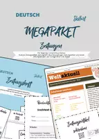 Vorschau - Unterrichtsreihen - MEGAPAKET THEMA ZEITUNG - KOMPLETTSET - Deckblatt
