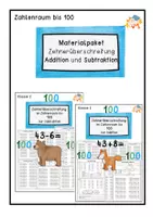 Vorschau - Arbeitsblätter - Zehnerübergang ZR bis 100- Materialpaket - Deckblatt