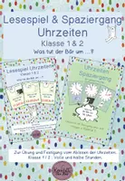 Vorschau - Spiele - Lesespiel und Spaziergang zur Uhrzeit Klasse 1/2 - Deckblatt