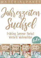 Vorschau - Arbeitsblätter - Suchsel - Wörter suchen und Schreiben zu allen Jahreszeiten - Deckblatt
