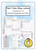 Vorschau - Arbeitsblätter - Materialpaket: Sicher Minus rechnen 1. Klasse ZR 10 - Deckblatt