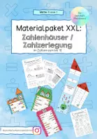 Vorschau - Arbeitsblätter - Materialpaket XXL zu den Zahlenhäusern / Zahlzerlegung im ZR bis 10 - Deckblatt