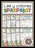 Vorschau - Arbeitsblätter - LEE Y COLOREA - SPARPAKET (wachsendes Paket) - Deckblatt