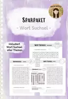 Vorschau - Arbeitsblätter - wachsendes Sparpaket: Wort Suchsel - Deckblatt