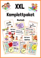 Vorschau - Unterrichtsreihen - SPARPAKET - Deutsch spielerisch lernen - Spiele und Lernhefte + GRATIS XXL-Malbuch (wachsendes Paket) - Deckblatt