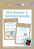 Vorschau - Arbeitsblätter - USA Banner & Booklet Bundle - Deckblatt