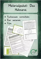 Vorschau - Arbeitsblätter - Das Hühnerei: Fachwissen vermitteln, Eier sezieren, Film schauen - Deckblatt