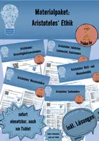 Vorschau - Arbeitsblätter - Materialpaket: Aristoteles' Ethik (videogestützt) - Deckblatt