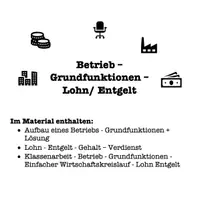 Vorschau - Arbeitsblätter - Betrieb - Grundfunktionen - Lohn - Deckblatt