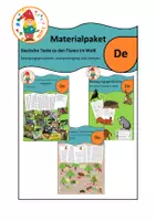 Vorschau - Arbeitsblätter - Materialpaket Waldtiere Deutsch (Bewegungsgeschichte, Lesespaziergang und Lesespur) - Deckblatt