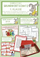 Vorschau - Arbeitsblätter - Grundwortschatz der 1. Klasse - mitwachsendes Sparpaket - Deckblatt