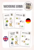 Vorschau - Spiele - Wochentage lernen mit der Raupe Nimmersatt - Materialpaket (Deutsch/Englisch) - Deckblatt