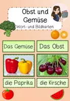 Vorschau - Präsentationen/Tafelbilder - Materialpaket Obst und Gemüse Bild- und Wortkarten - Deckblatt