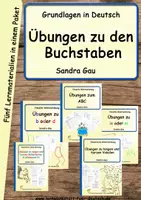 Vorschau - Arbeitsblätter - Übungen zu den Buchstaben - Materialpaket - Deckblatt
