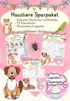 Vorschau - Arbeitsblätter - Deutsch/ DaZ - Haustiere - Sparpaket Bildkarten, Arbeitsblätter, Miniwörterbuch, Sprachförderung - Deckblatt