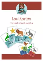 Vorschau - Fördermaterial/Inklusion - Materialpaket: Lautkarten in Druckschrift - mit und ohne Lineatur - Deckblatt