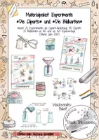 Vorschau - Stationenlernen - Materialpaket: *Experimente* Sammlung im Sketchnote-Stil - Deckblatt