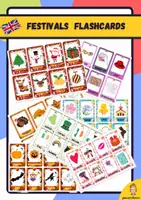 Vista previa - Tarjetas / Manipulativos - Pack: Festivals Flashcards - Portada