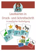 Vorschau - Fördermaterial/Inklusion - Materialpaket: Lautkarten in Druck- und Schreibschrift - Deckblatt
