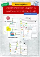 Vorschau - Arbeitsblätter - Materialpaket - Experimentieren zu Wasser und Luft in inklusiven Gruppen - Deckblatt