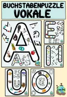 Vorschau - Arbeitsblätter - Buchstabenpuzzle "Vokale" mit Anlauten - 2-fach differenziert - DaZ / Deutsch - Deckblatt