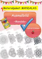 Vorschau - Arbeitsblätter - 1. Materialpaket: Ausmalbilder Mandala 1-10 - Deckblatt