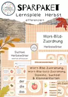 Vorschau - Arbeitsblätter - Herbst Lernspiele für den Deutsch- und DAZ-Unterricht Materialpaket - Deckblatt