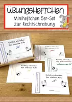 Vorschau - Stundenentwürfe - Miniheftchen Rechtschreibung 5er-SET - Deckblatt