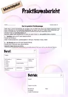 Vorschau - Arbeitsblätter - Praktikumsbericht - Deckblatt