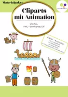 Vorschau - Poster - Materialpaket - Wikinger Cliparts mit Animation - GIF + PNG - Deckblatt