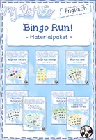 Vorschau - Spiele - Materialpaket: Bingo Run Sammlung - Warm Up Spiel - Englisch - Deckblatt