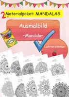 Vorschau - Arbeitsblätter - 2. Materialpaket: Ausmalbilder Mandala 11-20 - Deckblatt