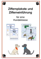 Vorschau - Stationenlernen - Materialpaket: Ziffernplakate & Stationskarten "Zifferneinführung" - Hundeklasse - Deckblatt