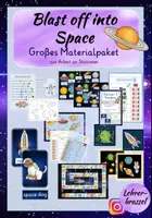 Vorschau - Arbeitsblätter - Materialpaket Space | Weltraum | Material aus meiner UPP in Englisch - Deckblatt