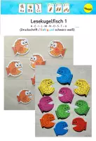 Vorschau - Stationenlernen - Lesekugelfisch 1 (DR) farbig und schwarz-weiß - Deckblatt