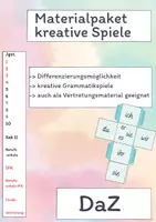 Vorschau - Spiele - Materialpaket kreativer Schreibanlass DaZ - Würfelspiele - Deckblatt