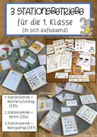 Vorschau - Stundenentwürfe - fächerübergreifende Stationsbetriebe 1. Klasse - Sparpaket - Deckblatt