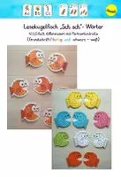 Vorschau - Stationenlernen - Lesekugelfisch "Sch sch" - Wörter (GS) farbig und shwarz-weiß - Deckblatt