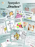 Vorschau - Arbeitsblätter - SPARPAKET „DRACHEN“ für Kindergarten- & Grundschulkinder (Herbst) - wachsendes Bundle - Deckblatt